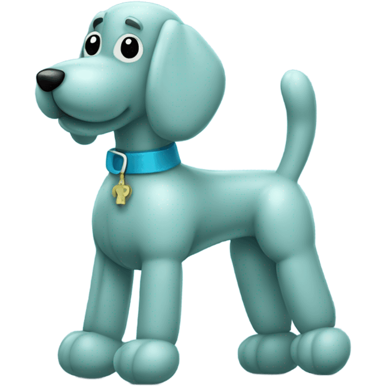 cyan blue balloon dog emoji