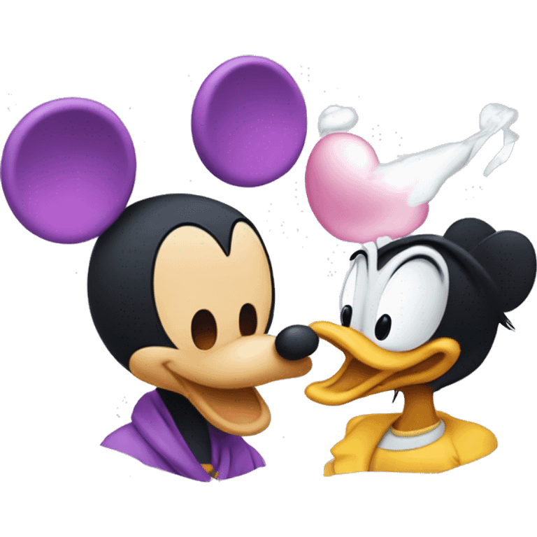 mickey mouse kiss daisy duck emoji