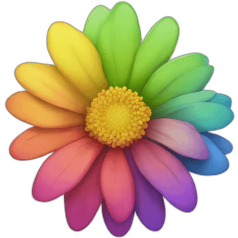 Rainbow flower emoji