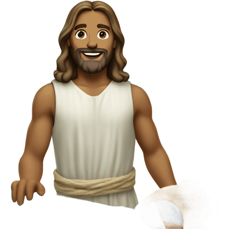 Jesus at the beach emoji