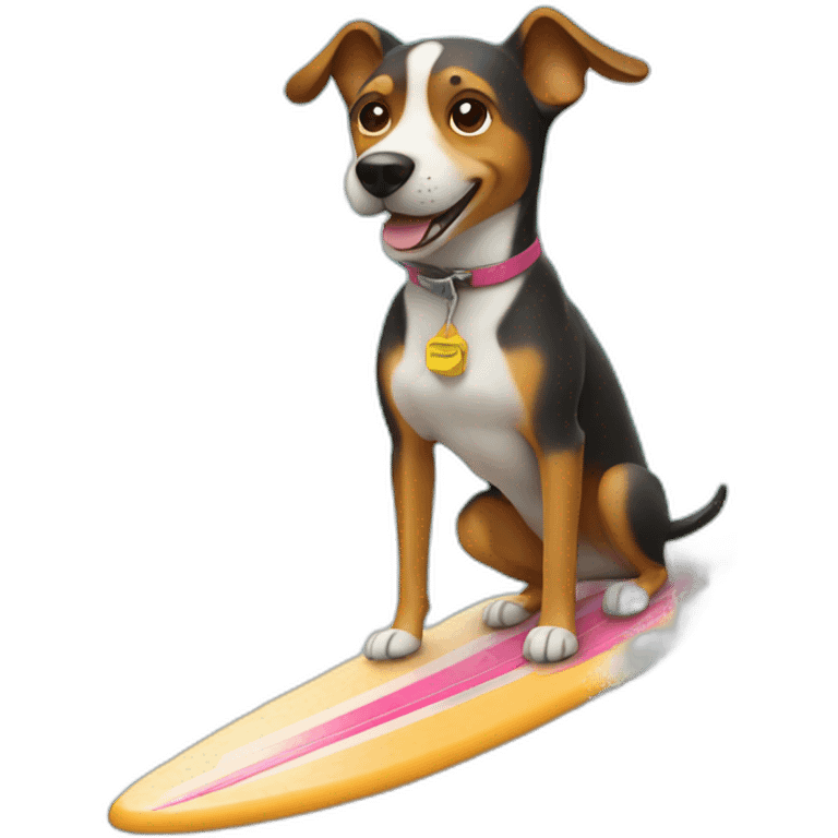 Surfing dog emoji