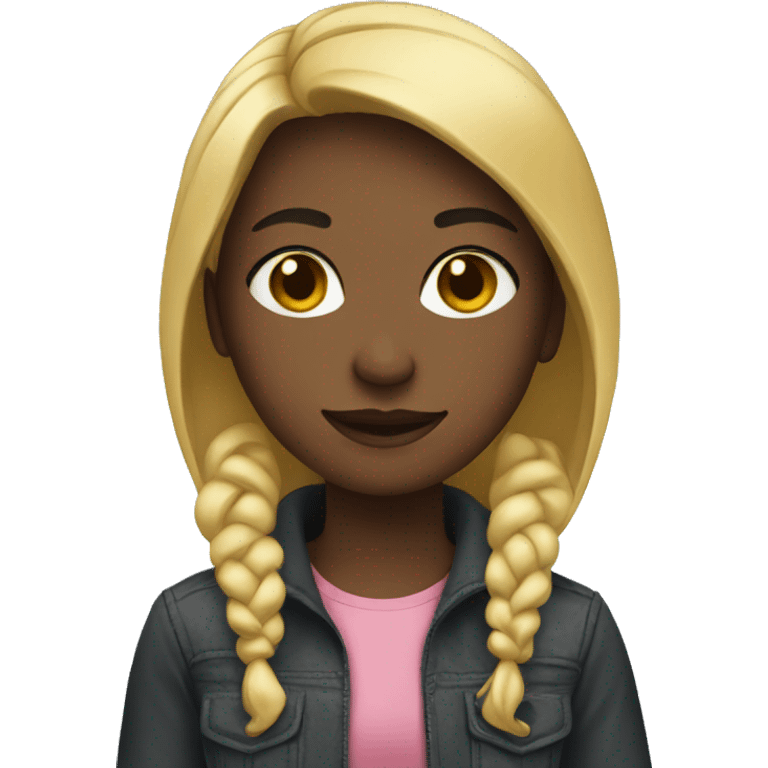 Girl wearing a fionka emoji