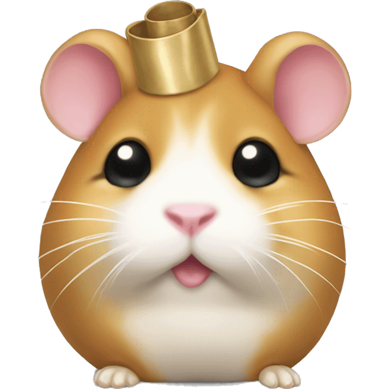 Crying Coquette hampster with bow on head  emoji