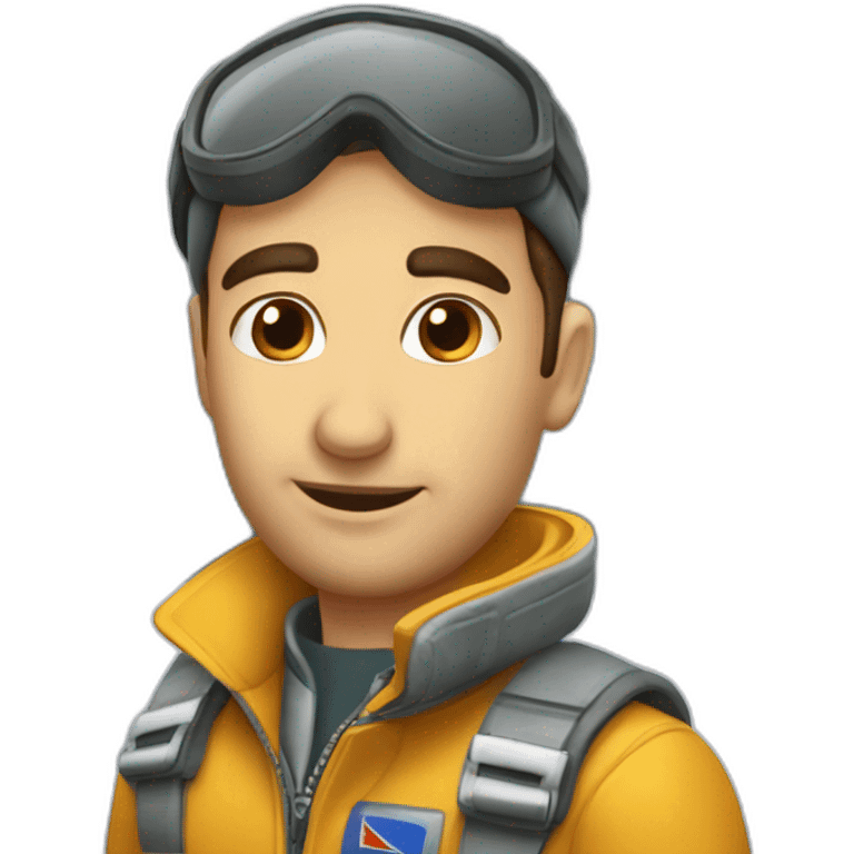 Piloto avión cara de sorpresa emoji