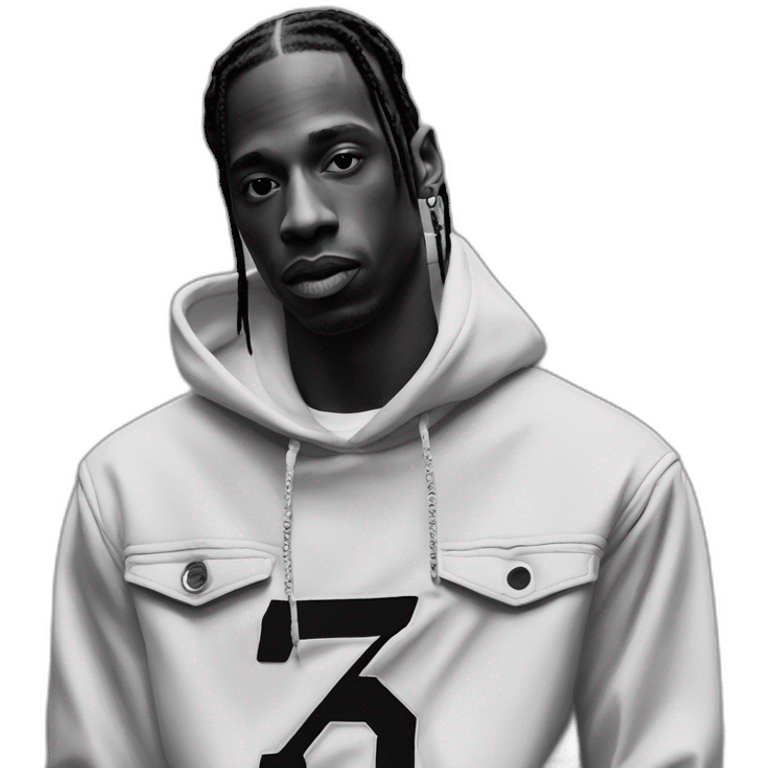 Jordan Travis Scott noir et blanc emoji