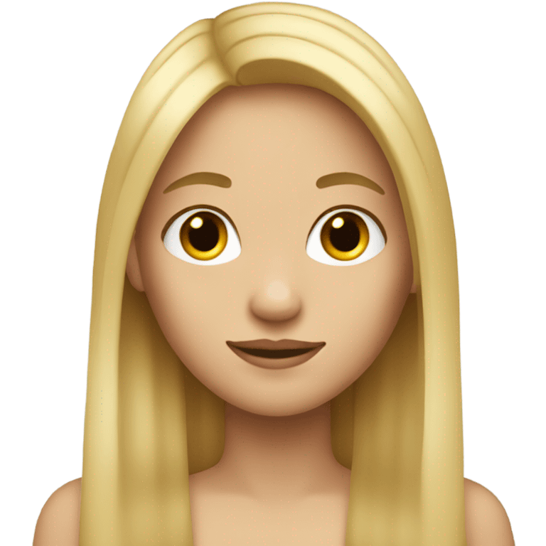 Blond girl with long straight hair  emoji