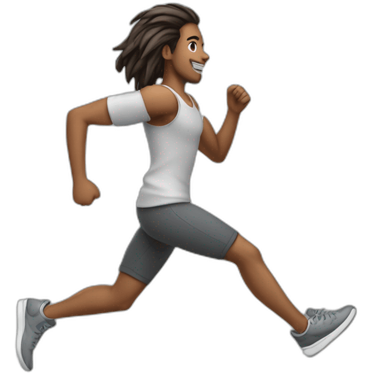 Running from the side in casual attire emoji