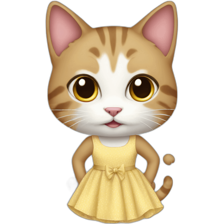 Cat with a dress emoji