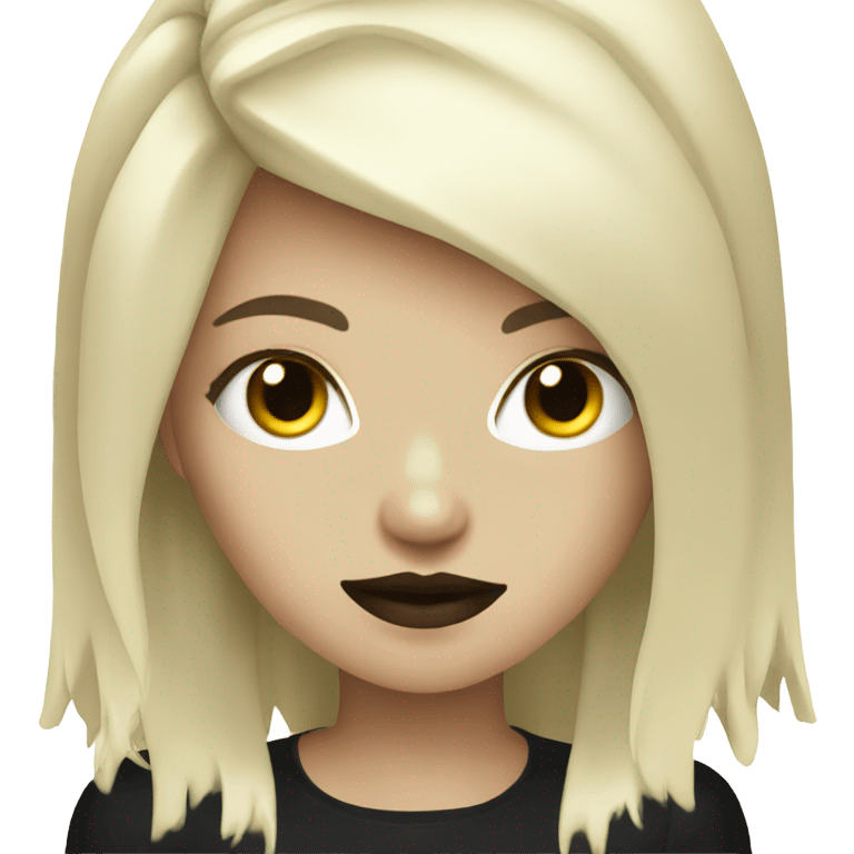 Blonde goth girl emoji