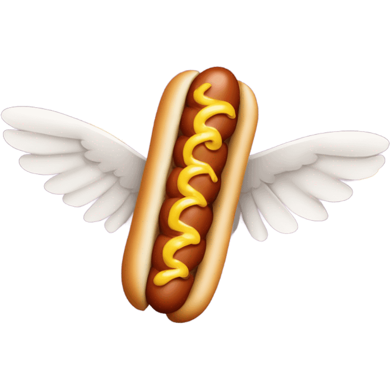 A hotdog with wings  emoji