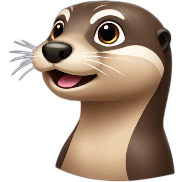 mignonne loutre indien emoji