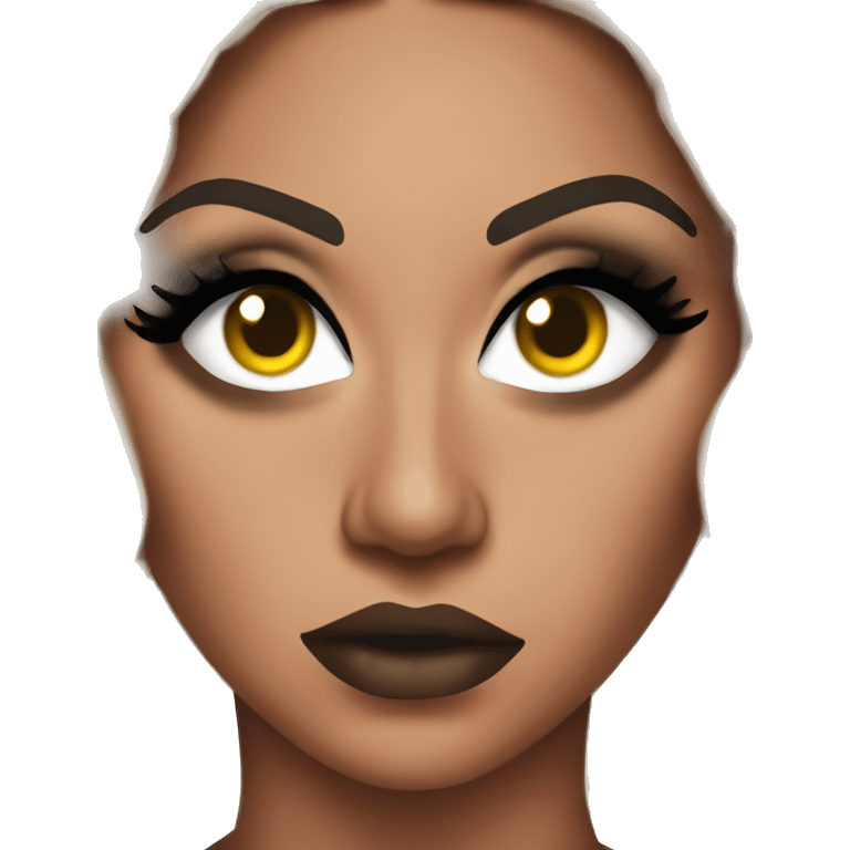 Beyoncé with very angry eyeshadow  emoji