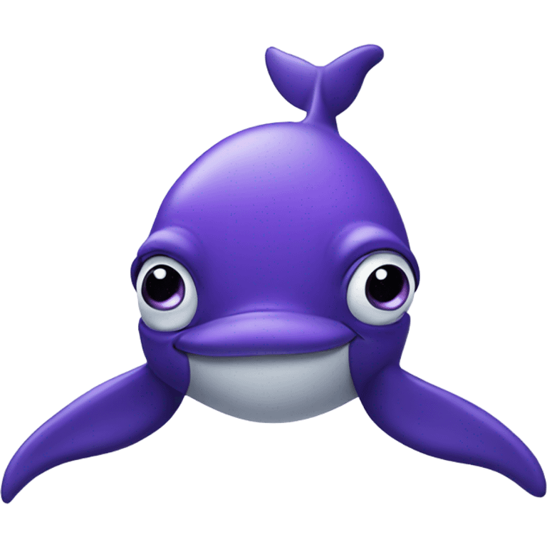 Whale crying purple emoji