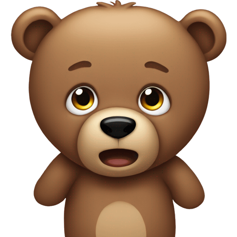 scared teddy bear  emoji