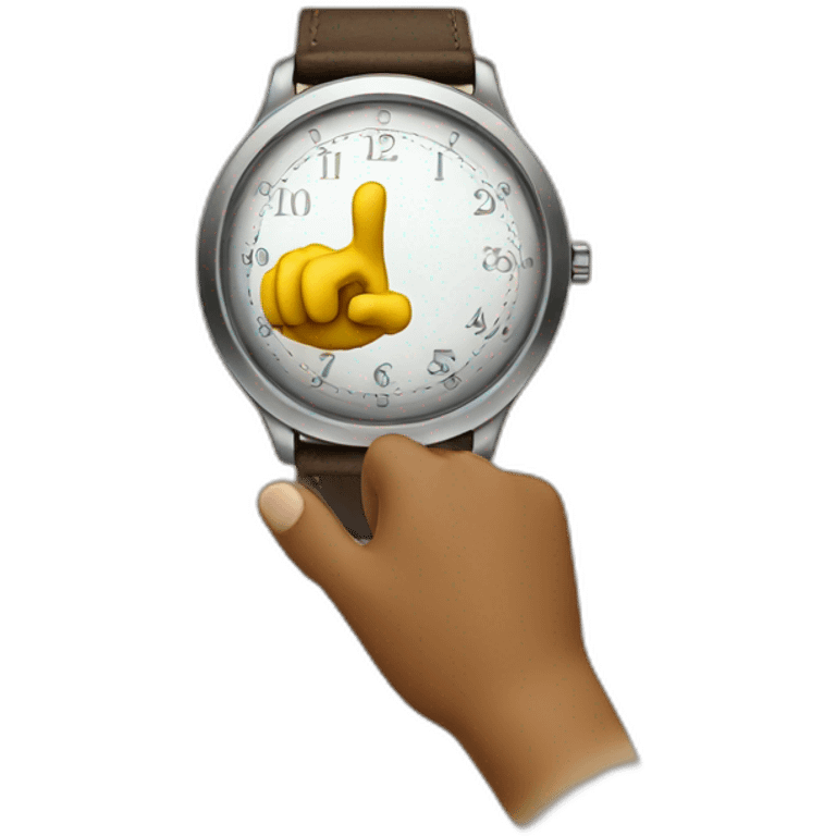 pointing to watch  emoji