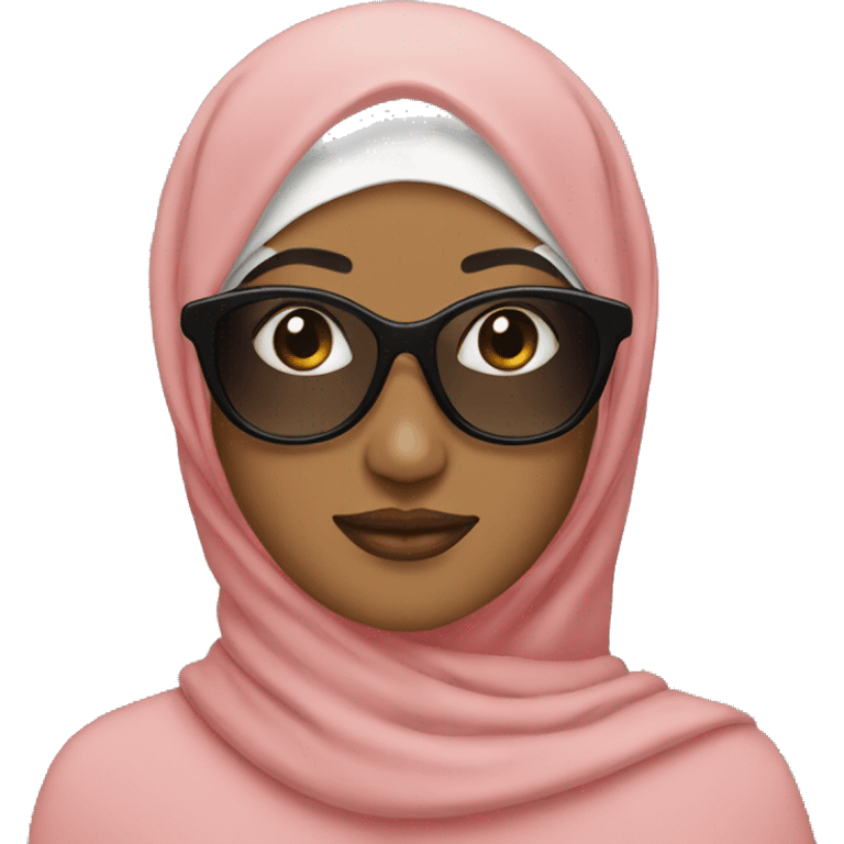 Hijabi with sunglasses  emoji