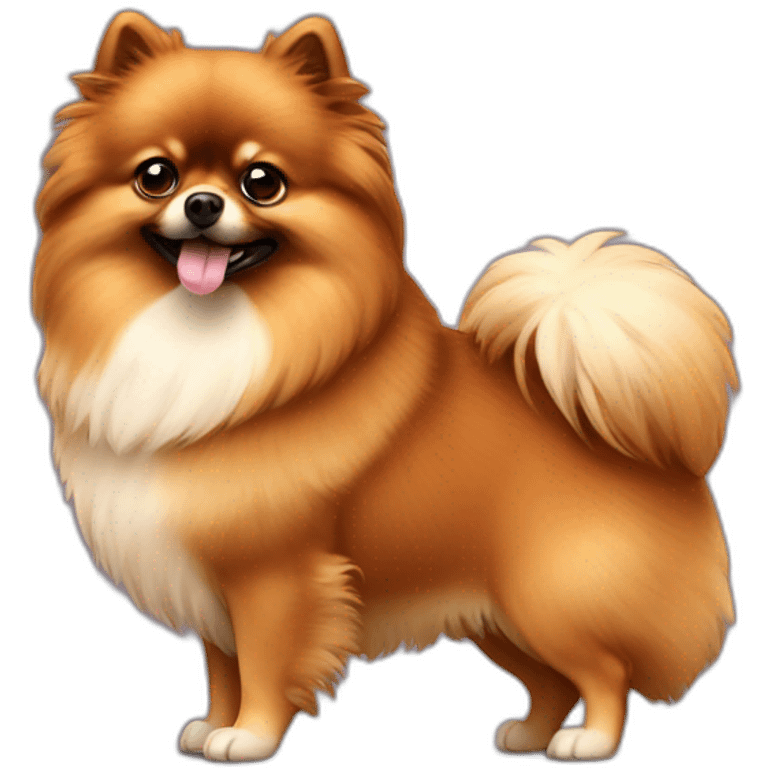 Brown Pomerania sit emoji