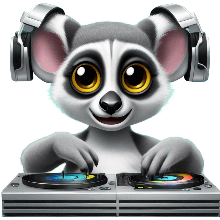 Ring-Tailed Lemur DJ emoji