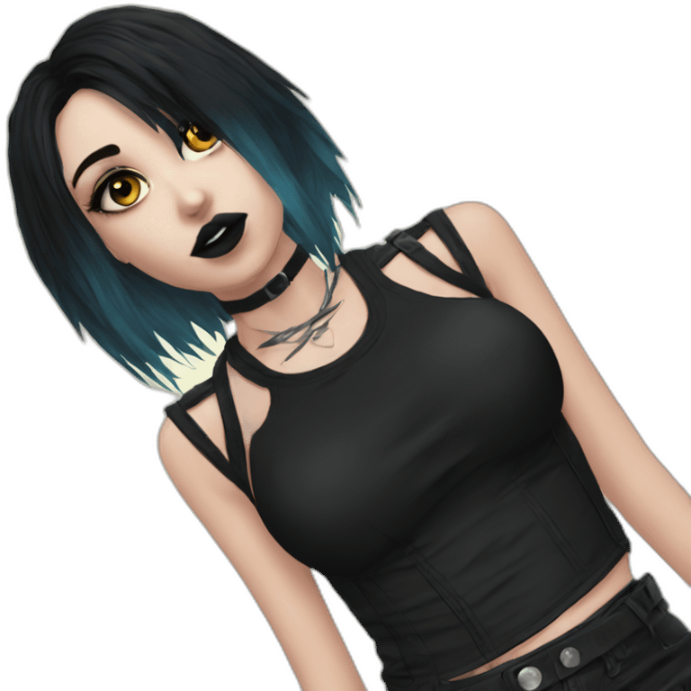 Hot goth gf emoji