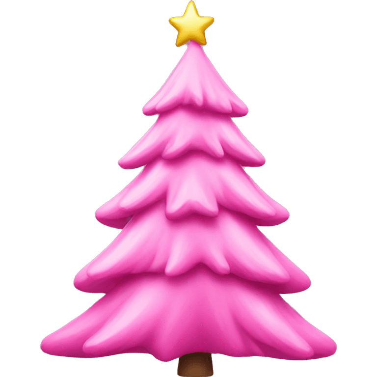 Pink Christmas tree emoji