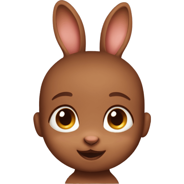 Brown little baby bunny emoji