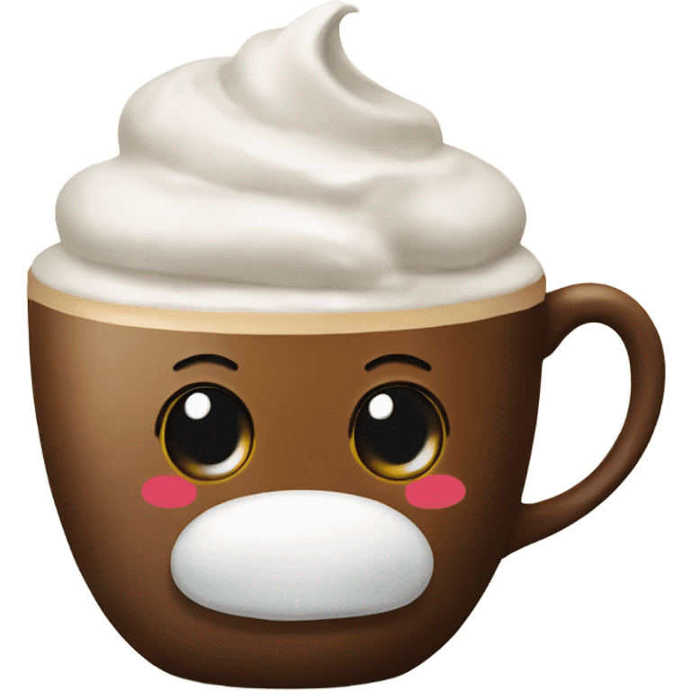 Coffee with whipped cream  emoji