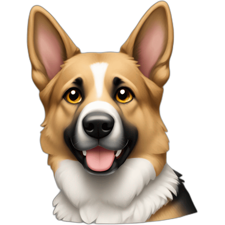 german shepard black and white emoji