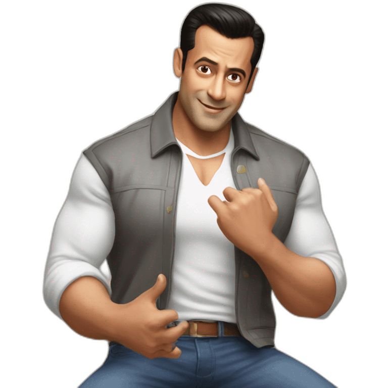 Salman khan in welcoming pose emoji