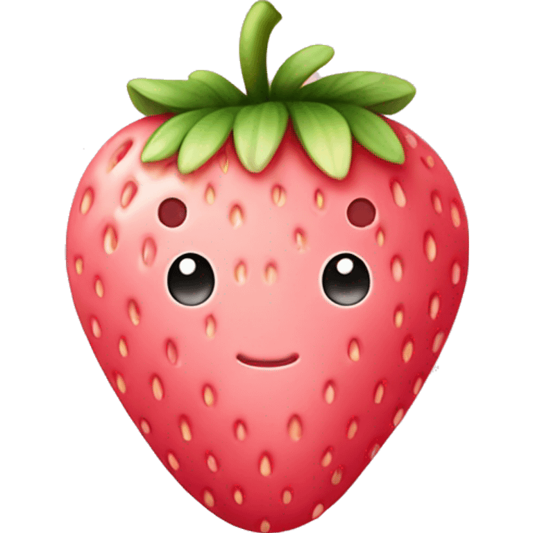  Single pastel pink cute strawberry fruit emoji