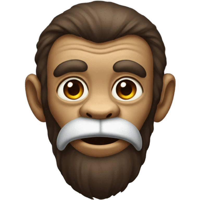 Monkey with handlebar mustache emoji