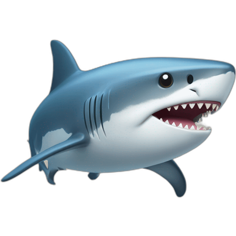 Un chat sur un requin  emoji