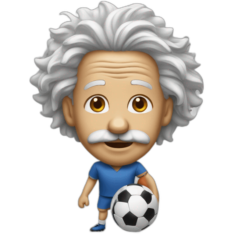 Einstein playing football emoji