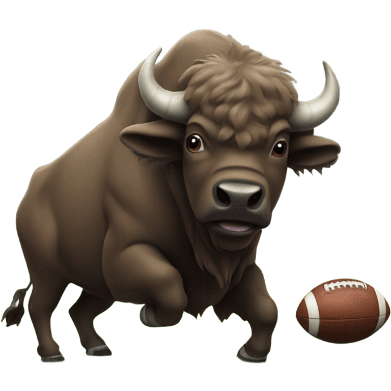 buffalo throwing a football  emoji