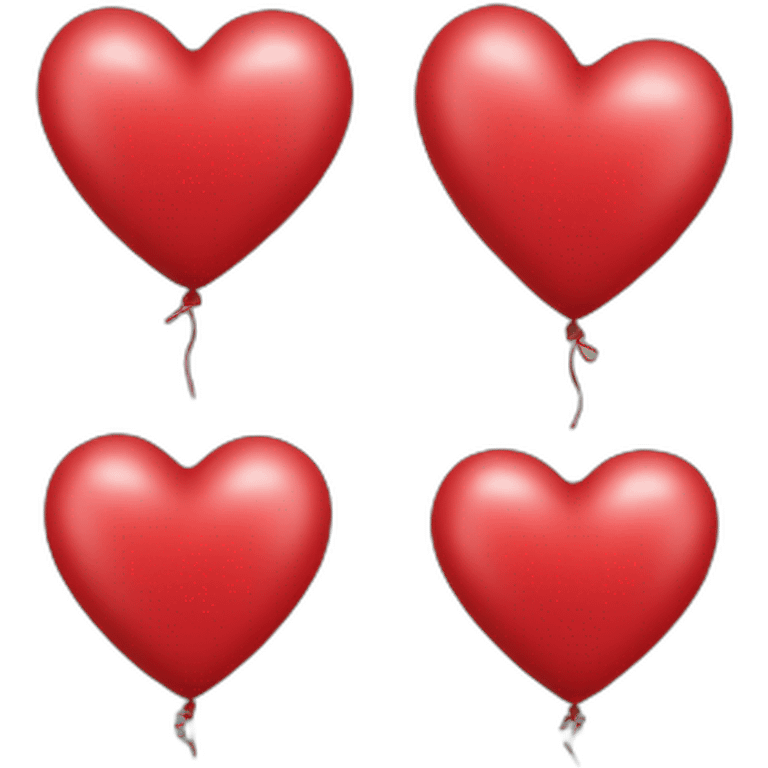 red heart-shaped balloons emoji