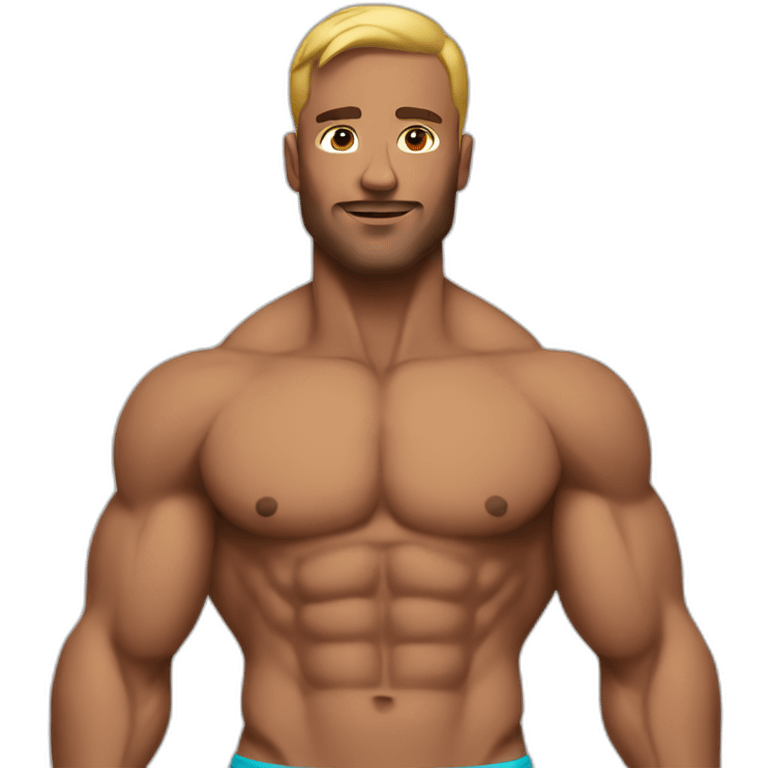 Male muscular bikini roundbutt emoji