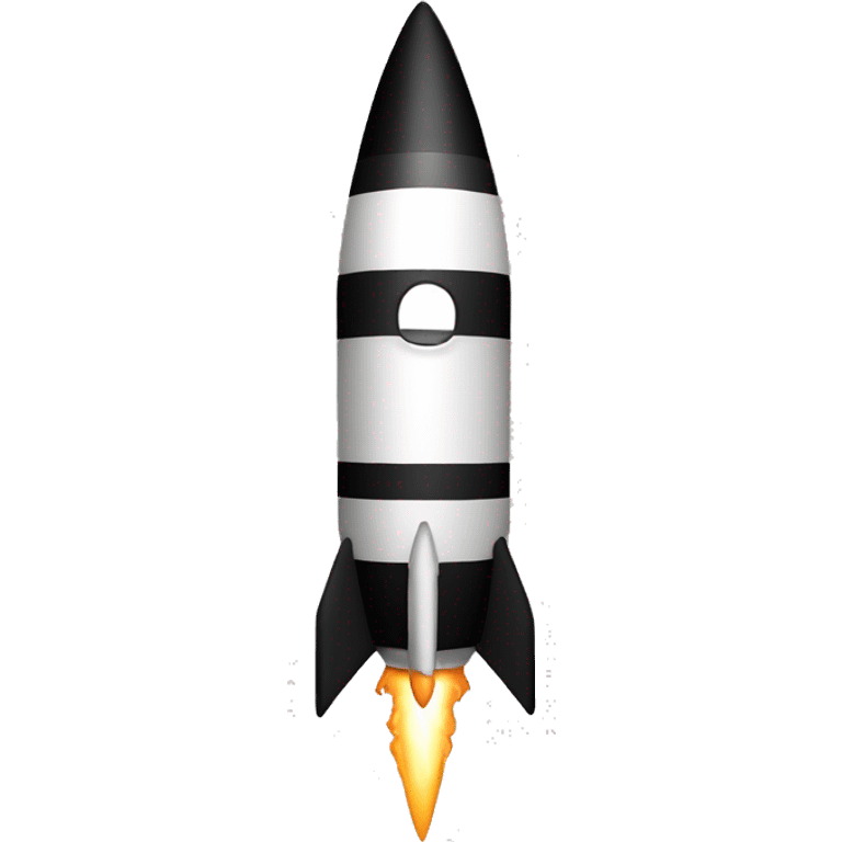 create a rocket emoji rocket black use only blac and white emoji