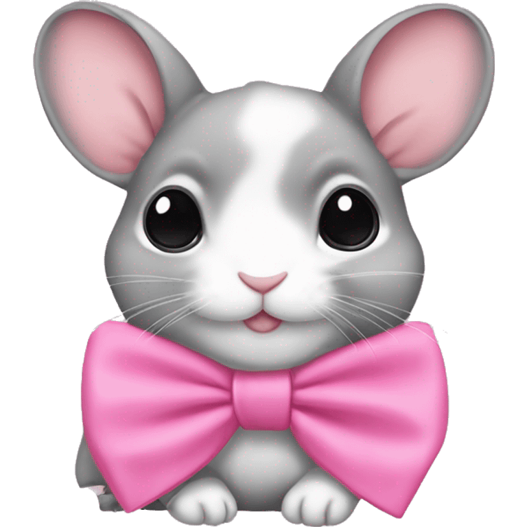 Chinchilla name Ariya with a bow pink girl emoji