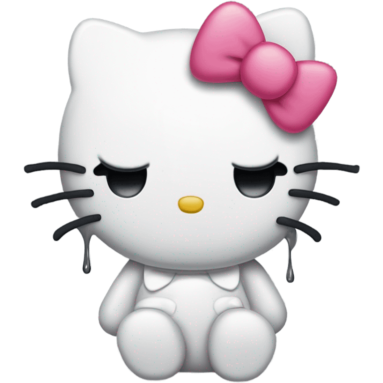 Hello kitty crying  emoji