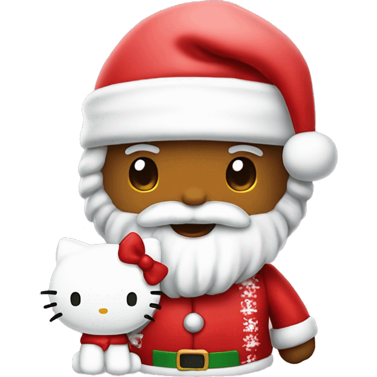 hello kitty with Santa clause  emoji