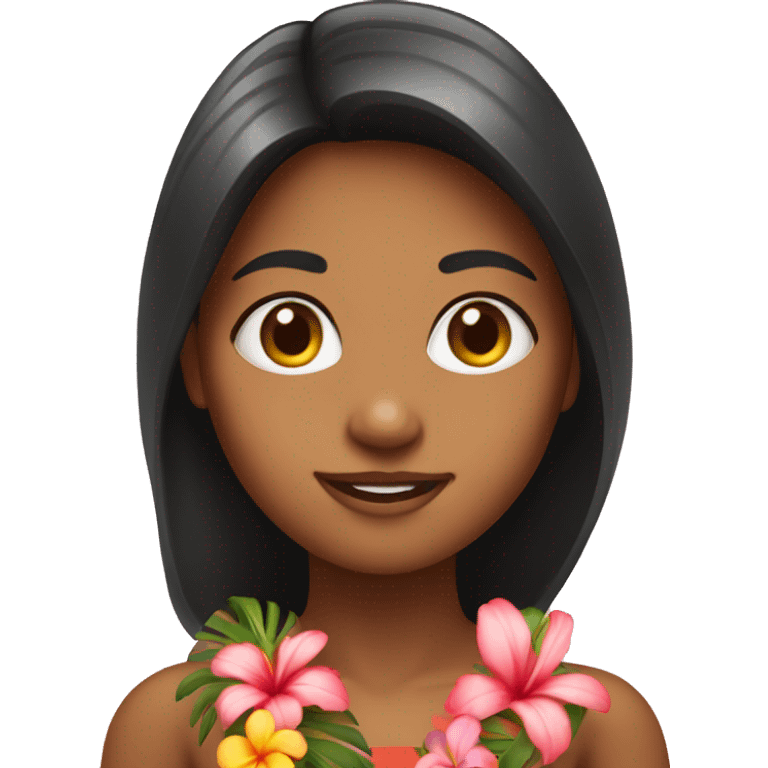 girl with hawaiian follower  emoji