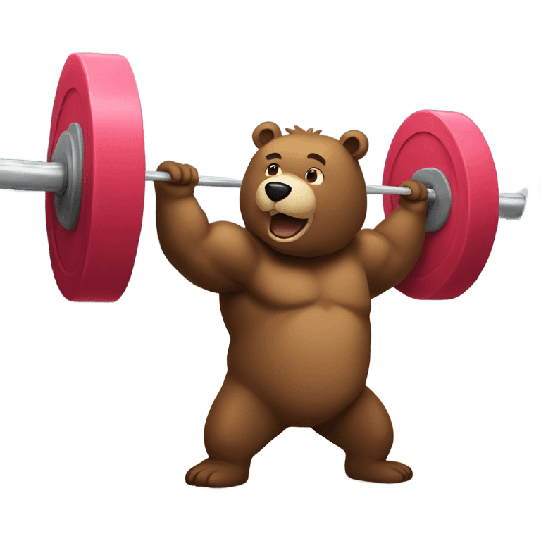 bear in the gym emoji