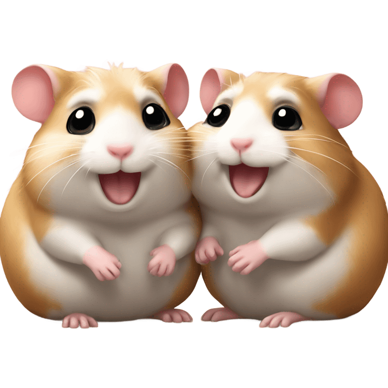 Dois hamsters se abraçando emoji