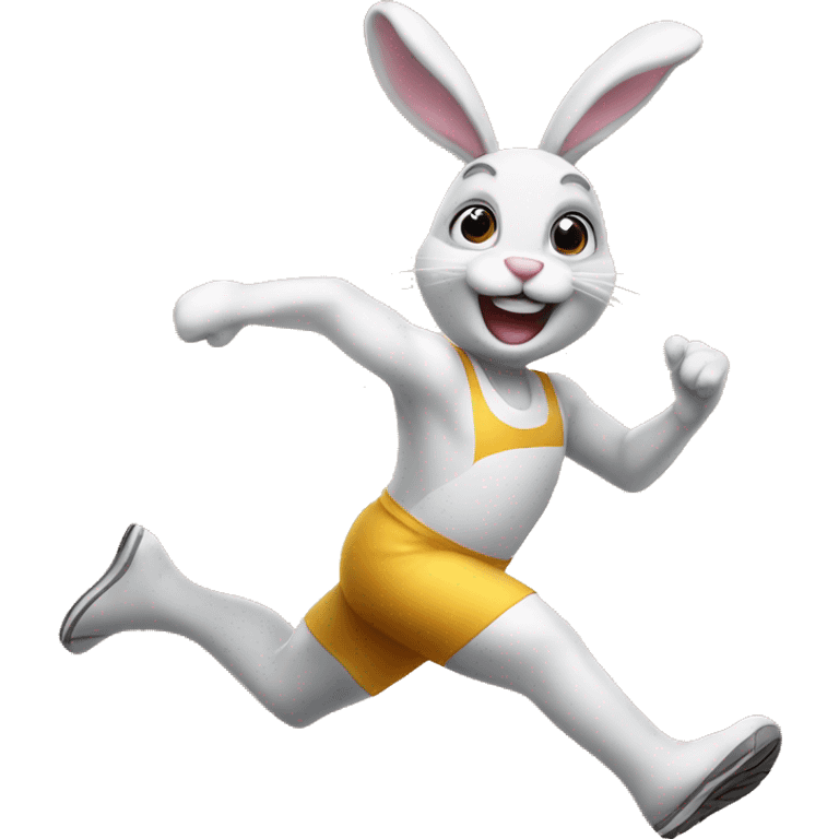 skipping sprint easter bunny emoji