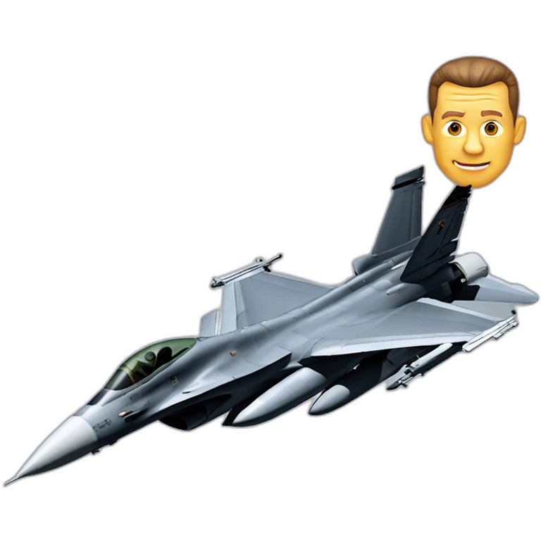 John Cena flying an f-16 emoji