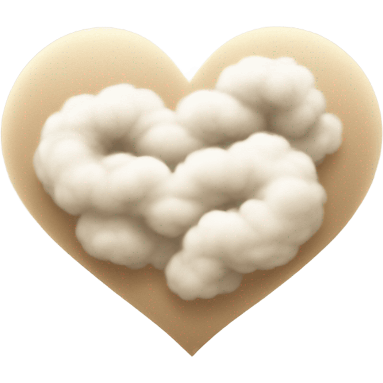 beige heart + cloud emoji