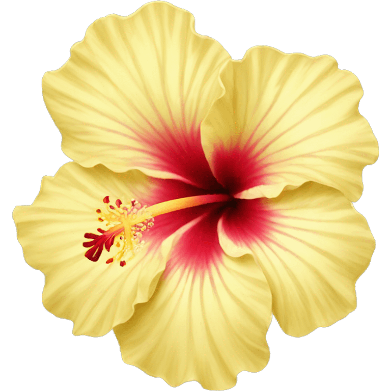 light yellow hibiscus emoji