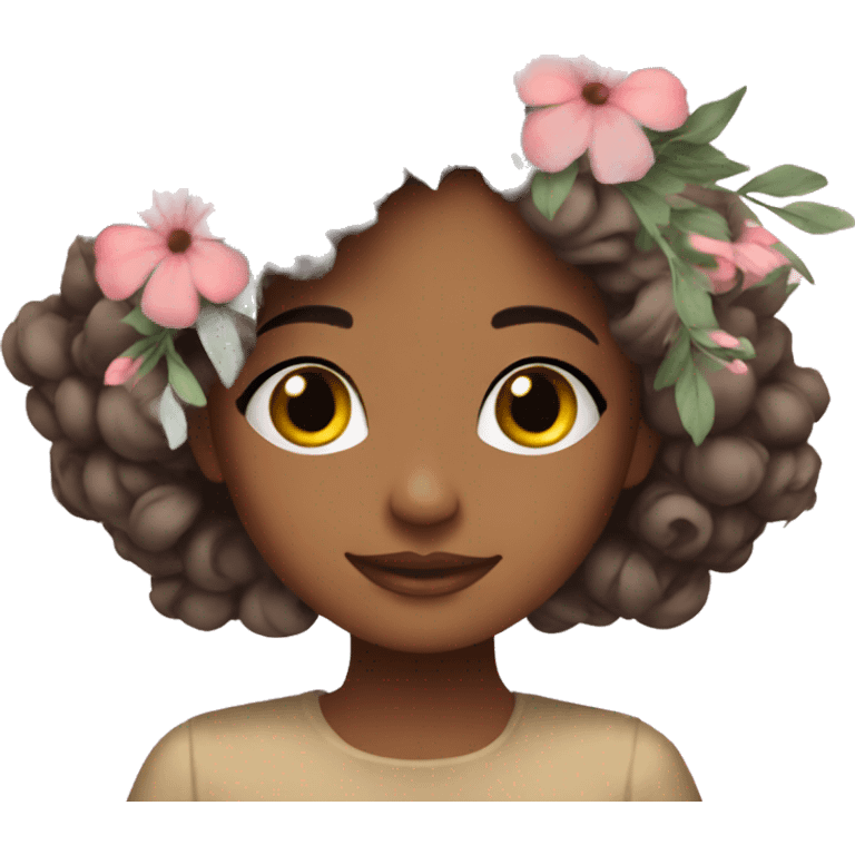 Flower crown on pretty girl  emoji