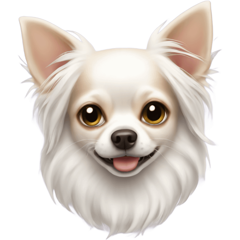 White long-haired chihuahuas emoji