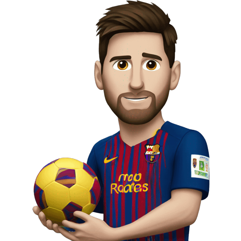 Messi with ball emoji