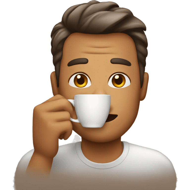 Man with coffe emoji